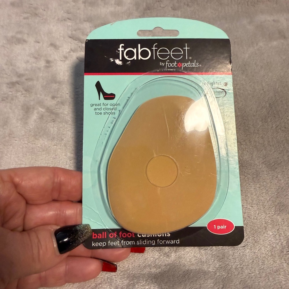 Fab Feet by‎ Foot Petals Ball of Foot Cushions Khaki NIP